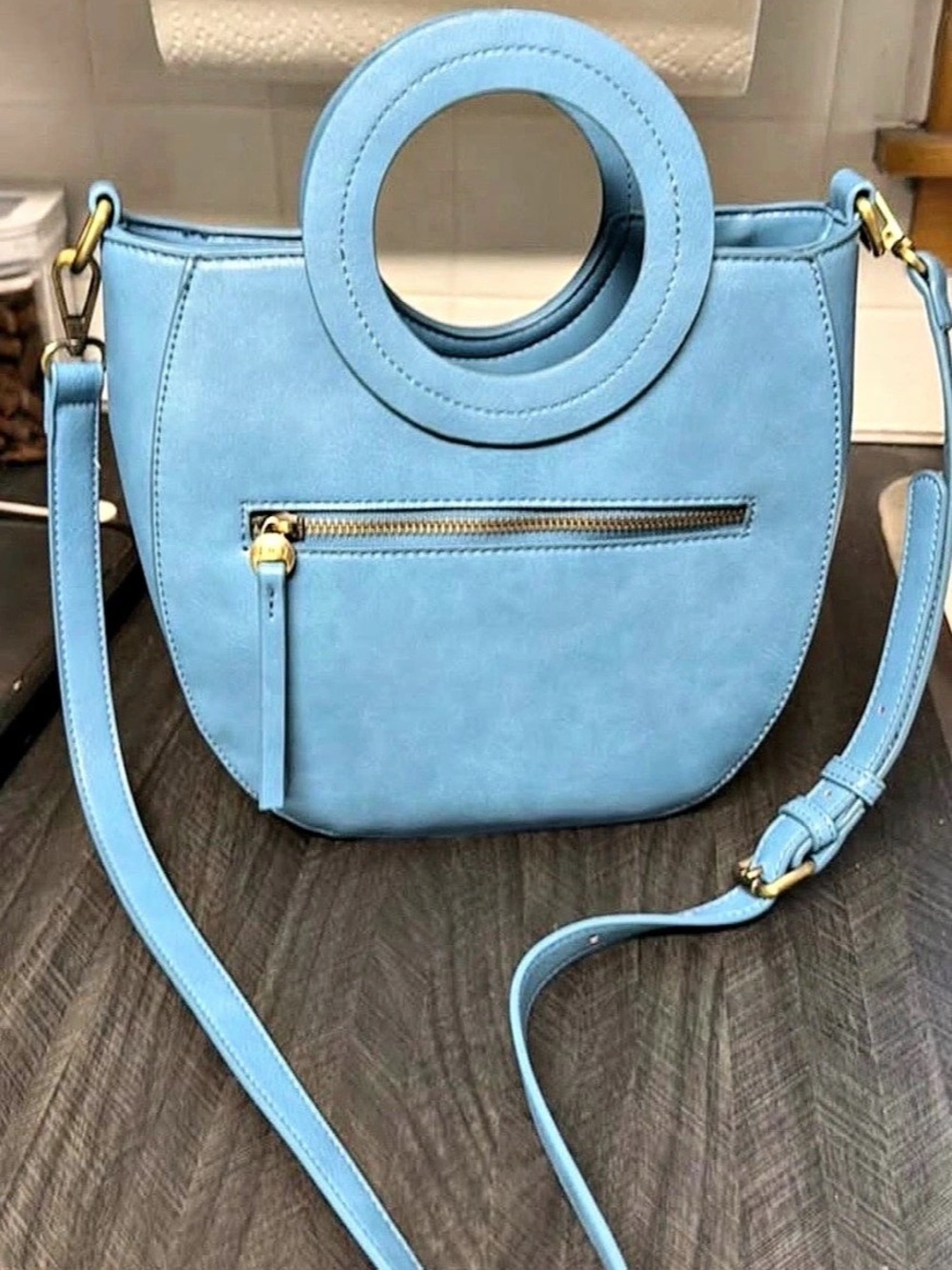 Coco Blue Ring Handle Shoulder Bag